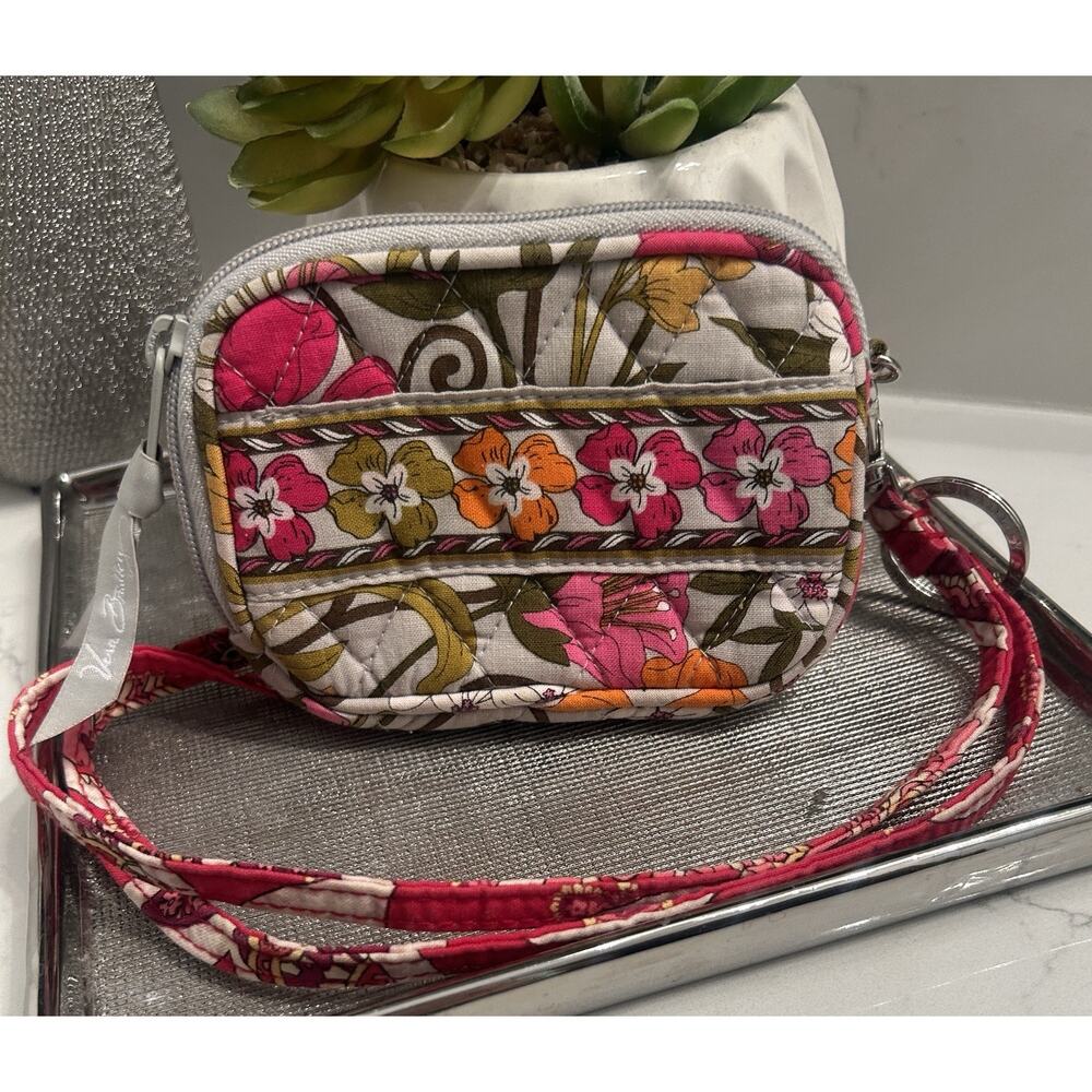 Vera Bradley "Tea Garden" Small Zip Wristlet (Retired Pattern)